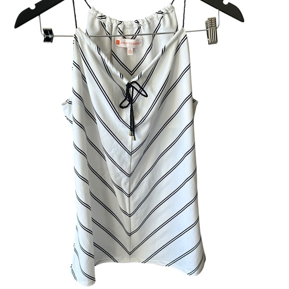 Jude Connally Kylie Tank In Sailor Stripe Navy Bow Detail at Neckline Size Small - Picture 1 of 4